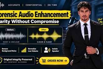 do forensic audio enhancement noise reduction voice isolation denoise audio