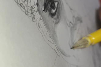 draw realistic hand drawn pencil potrait from photo