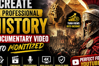 create a professional history documentary video to monitized