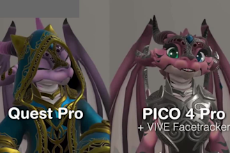 create custom furry vrchat avatar with fbt pc quest compatible fursona 3d model