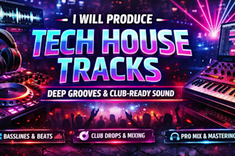 produce professional tech house tracks with deep grooves and club ready