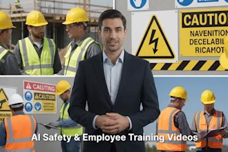 create ai training videos, employee training video, and workplace safety content
