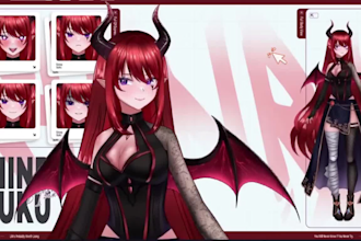 design and rig live2d vtuber model vtube studio in anime style  for streaming