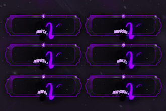 design a professional twitch overlay and complete stream graphic package