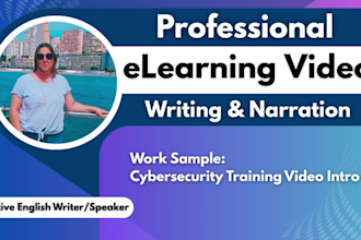 write and voiceover your elearning course video