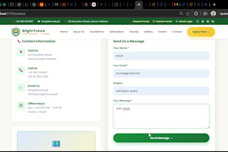 create a professional school management system website