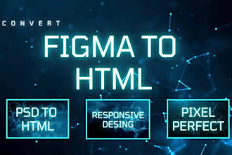 convert figma to html CSS, psd to html bootstrap 5, tailwind responsive website