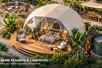 design 3d permaculture and glamping landscape layout for your eco resort