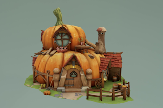 create a stylized and detailed environment