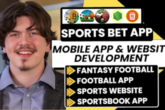 build sports website or sportsbet app, sport bet hybrid app with live score API