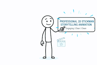 create 2d stickman animation or stick figure explainer video