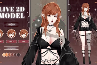 do anime vtuber model and live2d rigging in vtube studio