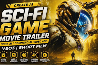 create ai scifi game movie trailer sora ai commercial video ads veo3 short film