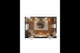 create stunning 3d bedroom rendering, luxury bedroom design