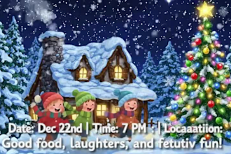 create attractive merry christmas invitation video