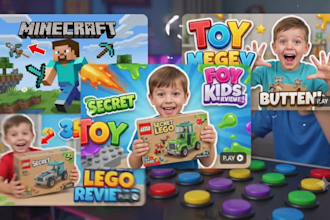 design catchy kids youtube thumbnails for high CTR