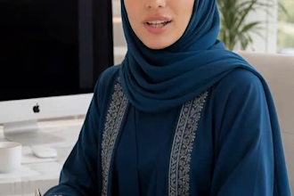 create a professional modest muslim ai avatar for your brand