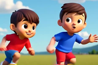 write children story, children youtube script, bedtime story and animation, 3d