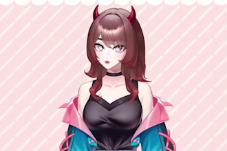 design and rig live2d model, 2d vtuber model, vtuber model, vtuber commission