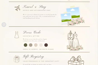 create a custom canva wedding website with rsvp