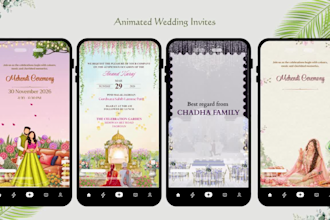 design elegant indian wedding invitations, save the date, and reception cards
