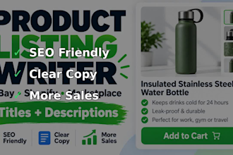 write product tittle and description for ebay, shopify and marketplaces