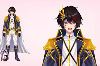 draw and rig your live2d vtuber model, vtuber avatar with live2d rigging