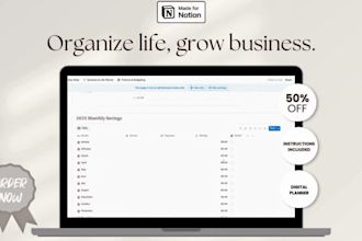 setup notion template dashboard, notion planner, planner automation for business