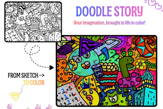 create custom hand drawn doodle art illustrations