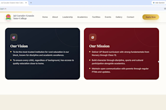 design a modern responsive school or business website