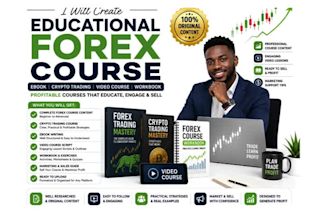 create educational forex course ebook, crypto trading, video course, workbook