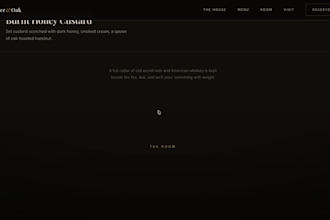 design a modern animated restaurant or cafe website
