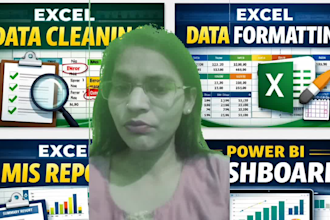 do excel data cleaning, formatting and create mis reports
