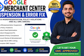 fix google merchant center misrepresentation issues, policy violations, account