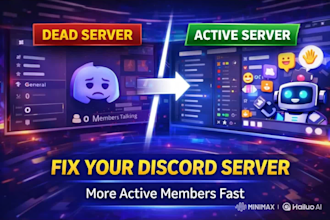create a professional discord server with bots, roles and clean structure