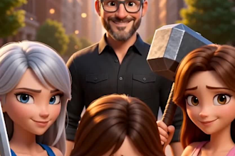 design a custom 3d ai avatar or 3d pixar style cartoon character