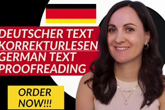 proofread edit your german texts professionally