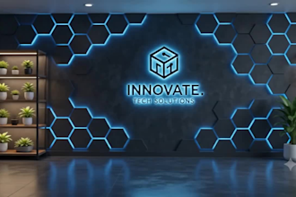 design realistic 3d logo virtual backgrounds for zoom