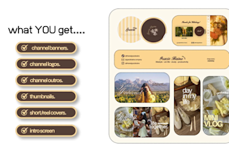 design a custom cohesive youtube branding kit