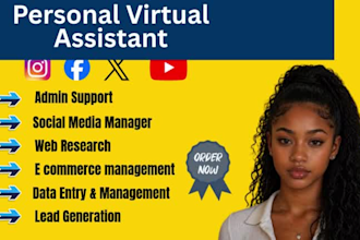 personal executive virtual assistant social media manager administrative adhd VA