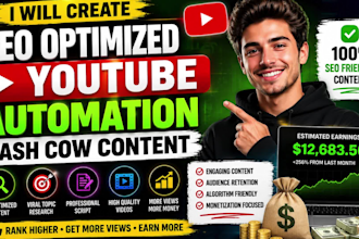 erstelle einen automatisierten, gesichtslosen youtube cashcow kanal