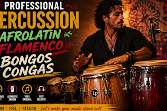 play professional percussion afrolatin flamenco bongos congas marimba