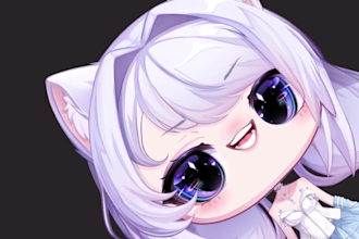 design and rig cute chibi vtuber model in anime style for streaming