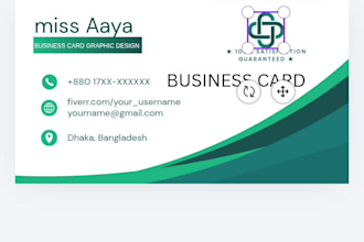 design modern business card print ready in 24h