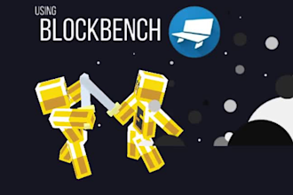 create custom minecraft in blockbench 3d model, texture and animations