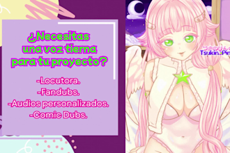 provide a cute anime girl voice for your projects