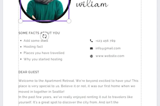 design professional airbnb welcome book and guest guidebook