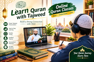 teach quran with tajweed online