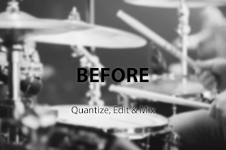 edit, quantize, and mix your live drum tracks professionally