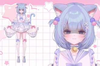 draw live2d vtuber model, pngtuber model, live2d vtuber rigging